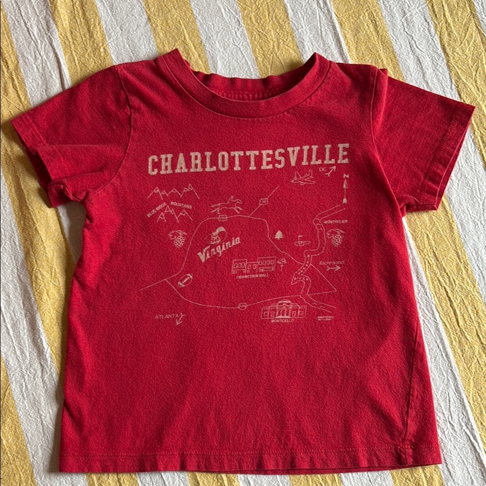 Charlottesville Kids Red T-Shirt